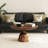 Transitional Solid Hand-made Mango Wood Round Coffee Table