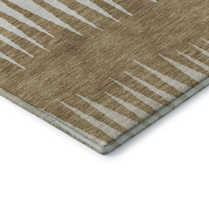 Premium Machine Washable Prisco Charcoal Rug, Rectangle 8' x 10'