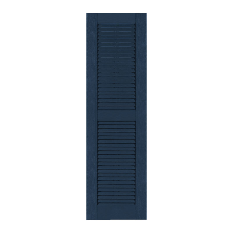 Volet à persiennes sur mesure avec dessus droit, Bleu lunaire, 41", 17.75"