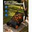 Balayeuse à gazon manuelle de 53 cm (21 po), ramassage des feuilles et de l'herbe, sac en filet de 99 litres (3,5 pi³), hauteur réglable, noir et orange-136233182
