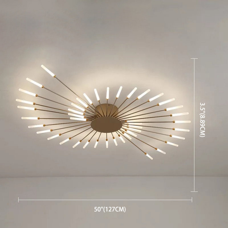 42-light  Creative Nordic Flush Mount Light Led Firework Semi Flush Ceiling Light