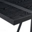 Table de salle à manger rectangulaire de 55 pouces avec plateau en MDF texturé noir