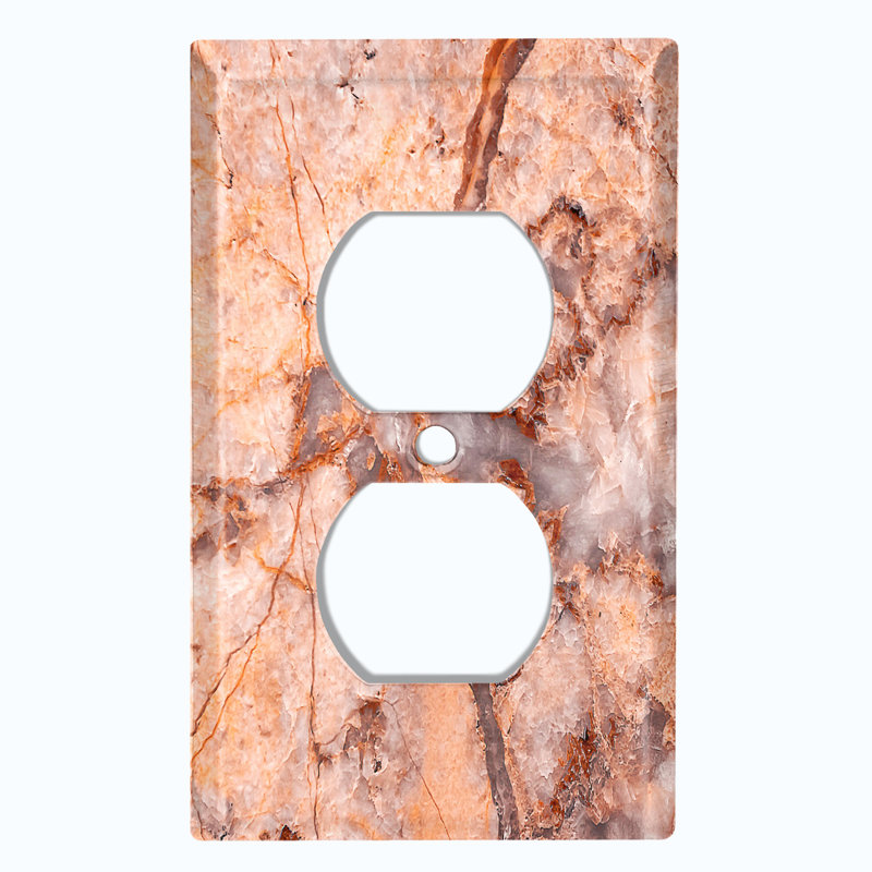 Plaque murale 1 sortie, Rose/beige