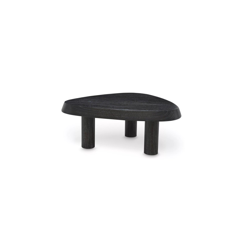 Briel Solid Wood Coffee Table, Black, 9.84" H x 25" L x 23" W
