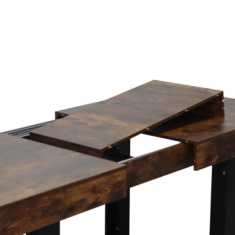 Extendable Dining Room Table For 6 8 10, Modern Farmhouse Wooden Kitchen Expanding Table, Long Large Expandable Dining Room Conference Table