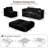 Boneless 80" King-Size Sleeper Sofa Bed Compression Convertible Couch Bed with Blanket-1963441805