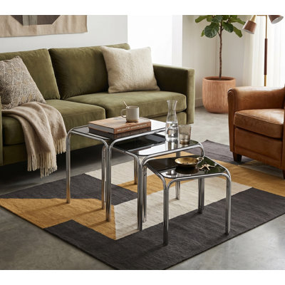 Irwin Glass Top Nesting Tables