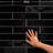 Chester 3" x 12" Ceramic Subway Wall Tile in Black