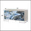 Console Liam Blue Marble Paint & Chrome