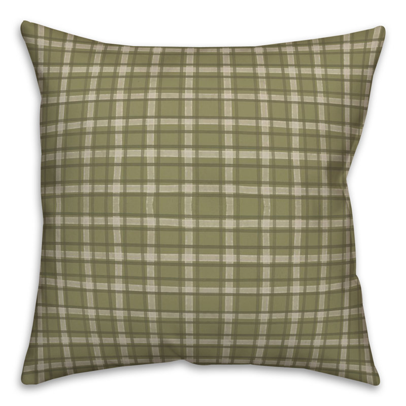 Square Throw Cushion, Green