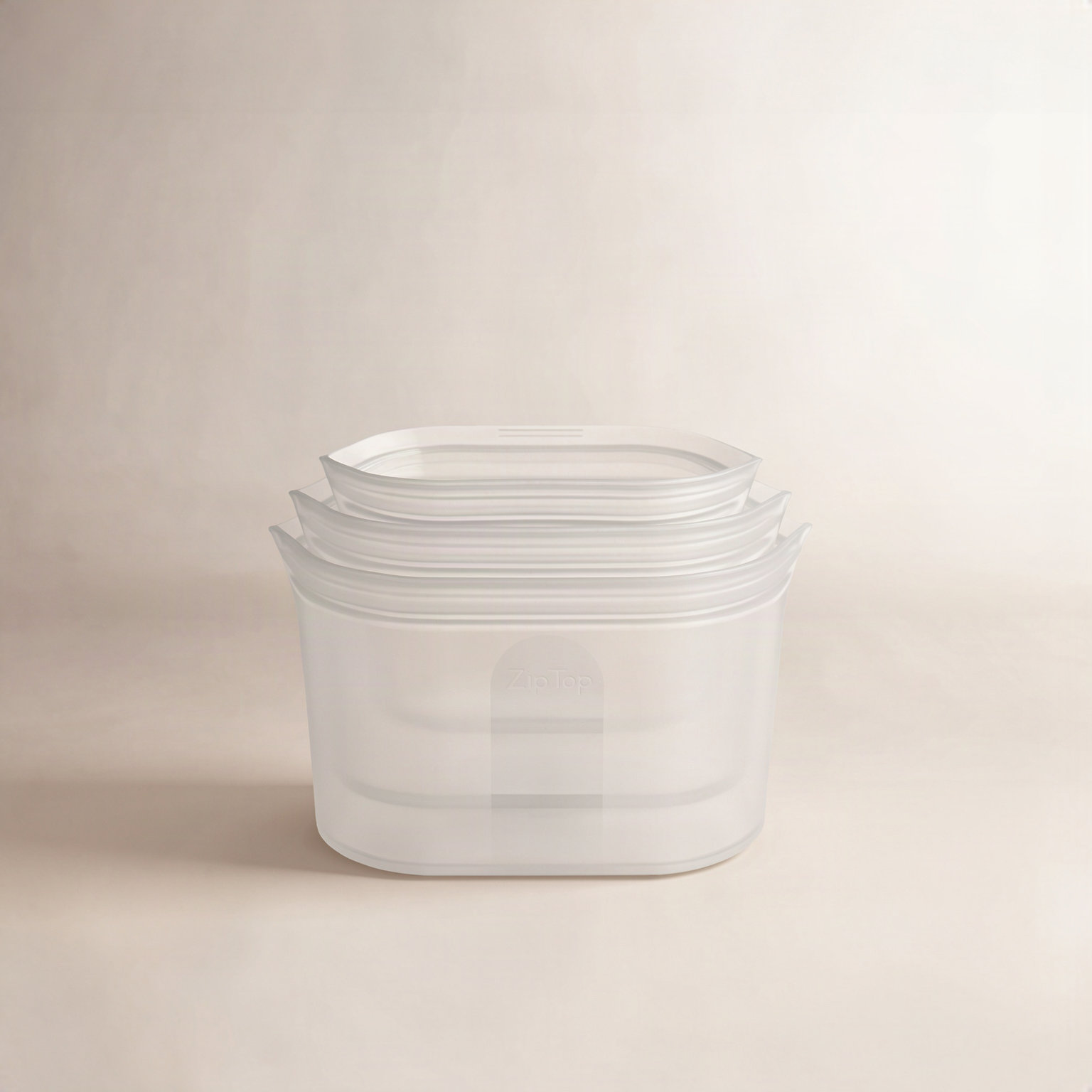 Zip Top Dish Food Storage Container Set, Frost