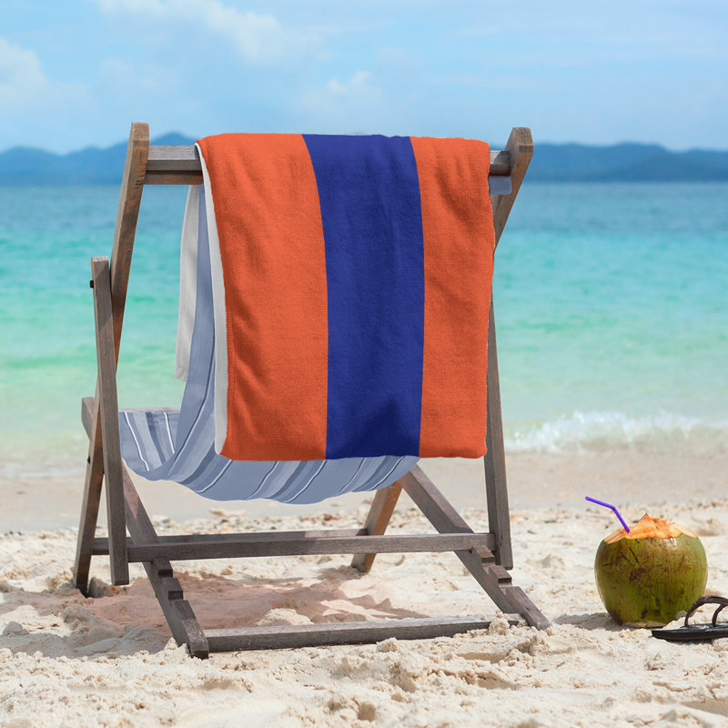 Beach Towel, Orange/Blue