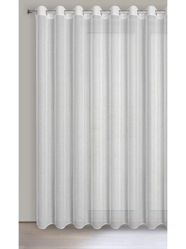 Lena 100% Polyester Sheer Curtain Single Panel, Width 250cm x height 250cm