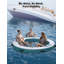 Inflatable Floating Dock Platform, 2.4x2.4m Multi-Person Water Raft with Pump & Ladder, Multi-Person & Family Non-Slip Swim Mat for Lake Pool Beach