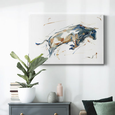 Modern Bull Study I-Gallery Wrapped Canvas