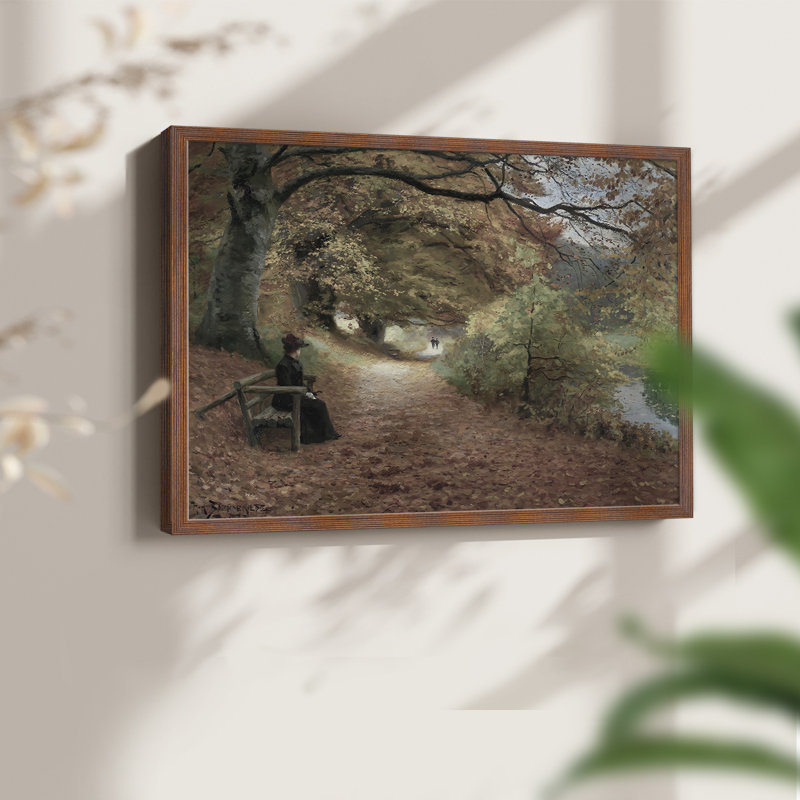 Paysages rétro-CCLXV III - impression encadrée - réaménageable, H 22 po x l 28 po, Noyer