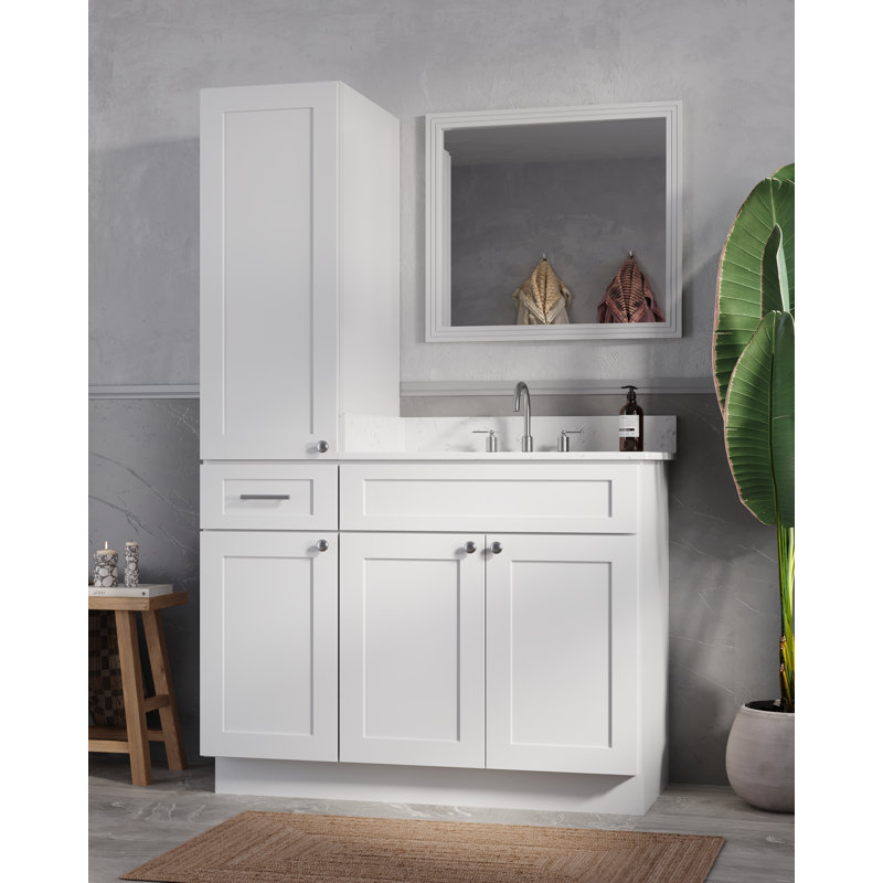 Ensemble de meuble-lavabo simple 45 po Disar, Blanc