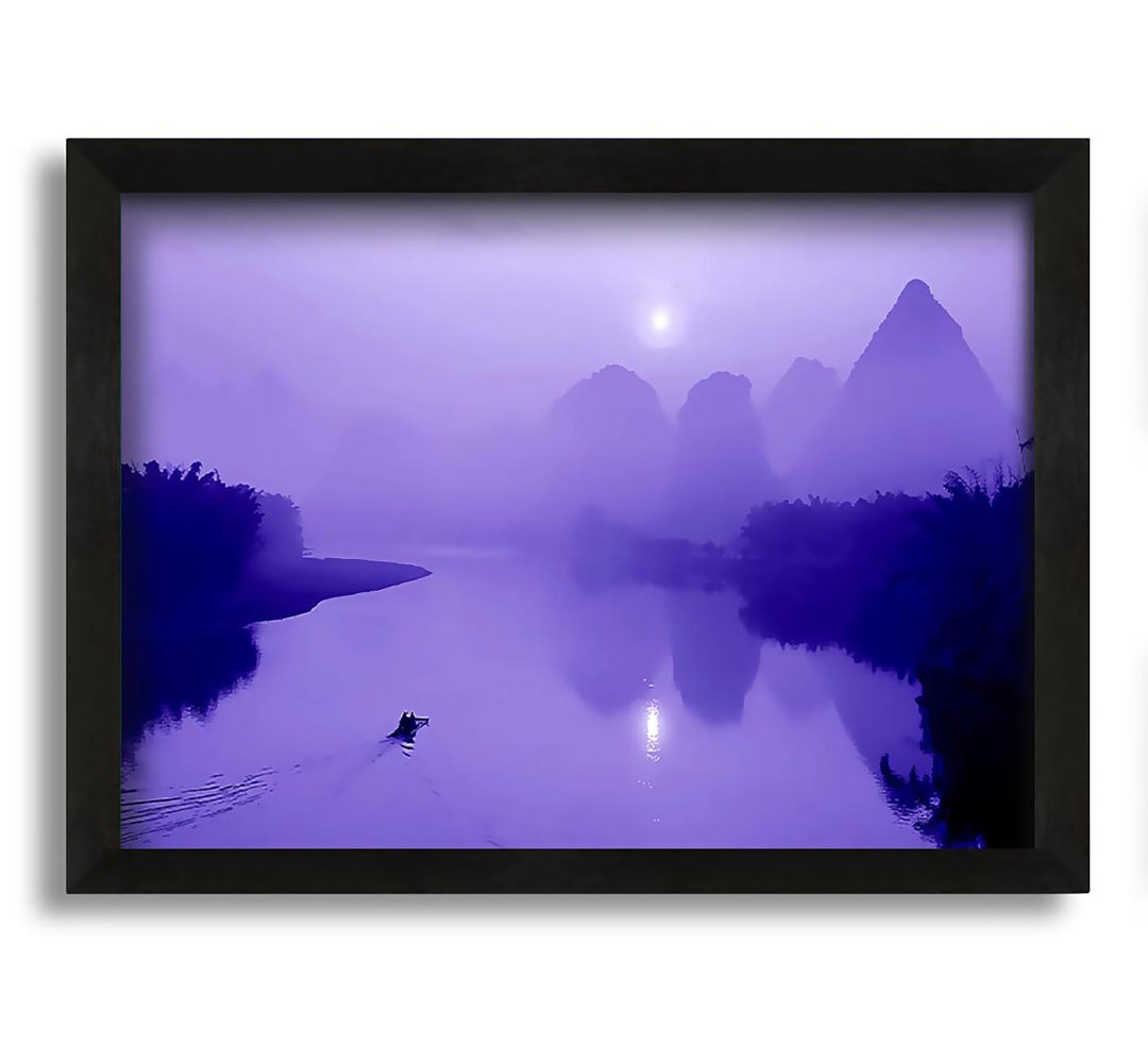 Gerahmtes Leinwandbild Purple Paradise Lake