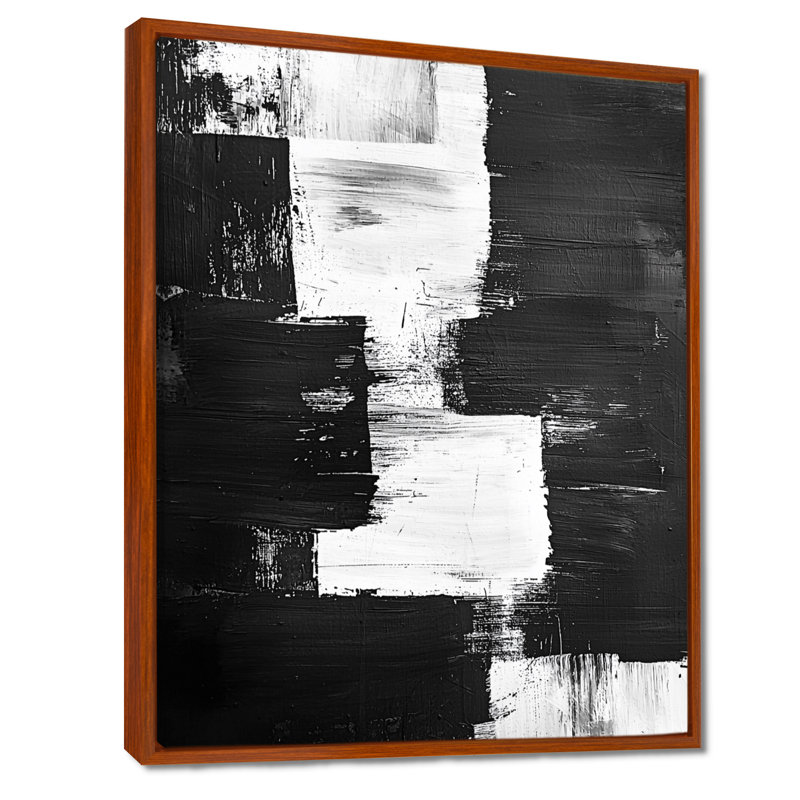 Onder monochromatique dérive des ombres dans le noir I - art mural transitionnel, H 40 po x l 30 po, Brun