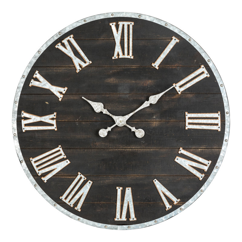 Downs Manufactured Wood Wall Clock