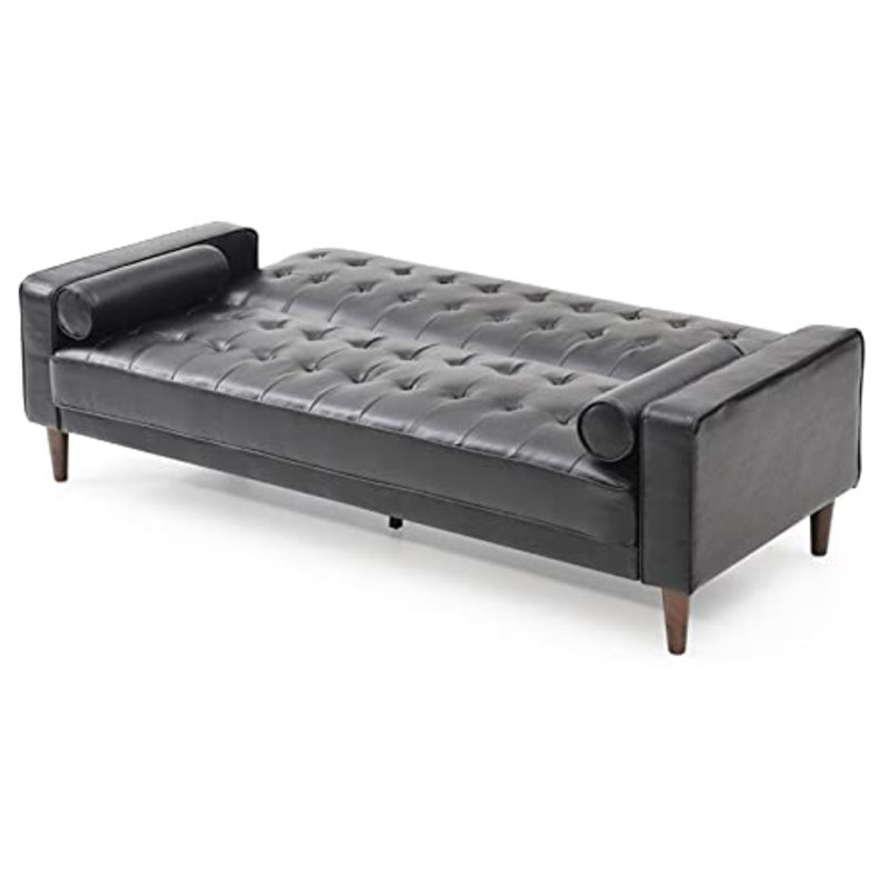 Canapé Woodmere, Similicuir noir