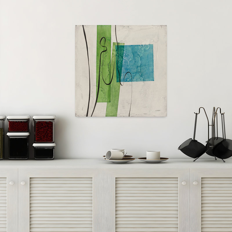 Harmonie I, art moderne abstrait, H 18 po x l 18 po