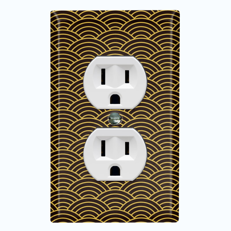 Patterned 1 - Gang Toggle Light Switch Standard Wall Plate