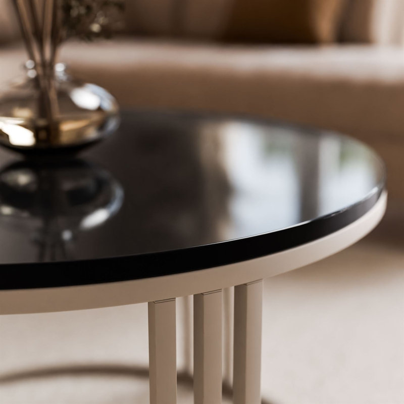 Frame Coffee Table, Black Gloss, Wood