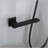 10-Inch Square Wall Mounted Rain Shower System, Matte Black-125774951