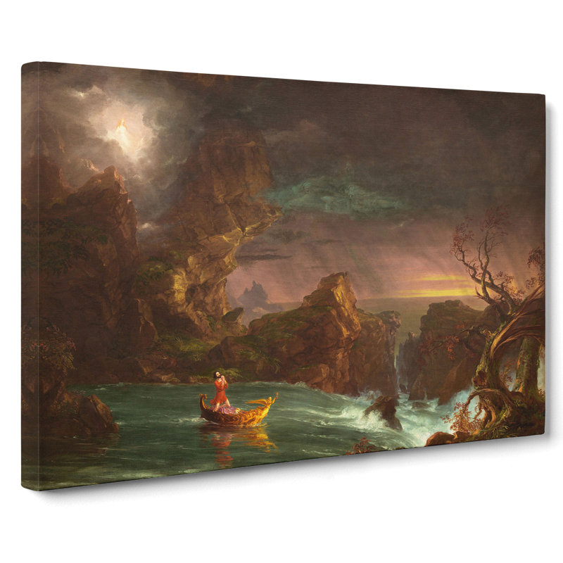 The Voyage Of Life Manhood by Thomas Cole - Wrapped Canvas Painting, 50cm H x 76cm W x 3cm D