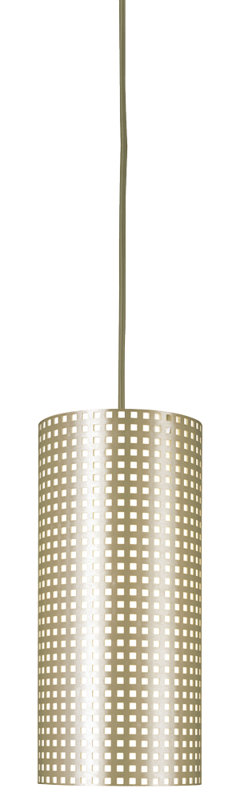 Grid 1 - Light Silver Single Pendant