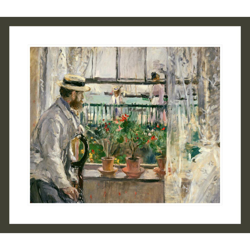 Eugène Manet (1834-92) sur l'île de Wight par Berthe Morisot, impression giclée encadrée, H 23,5 po x l 27,18 po