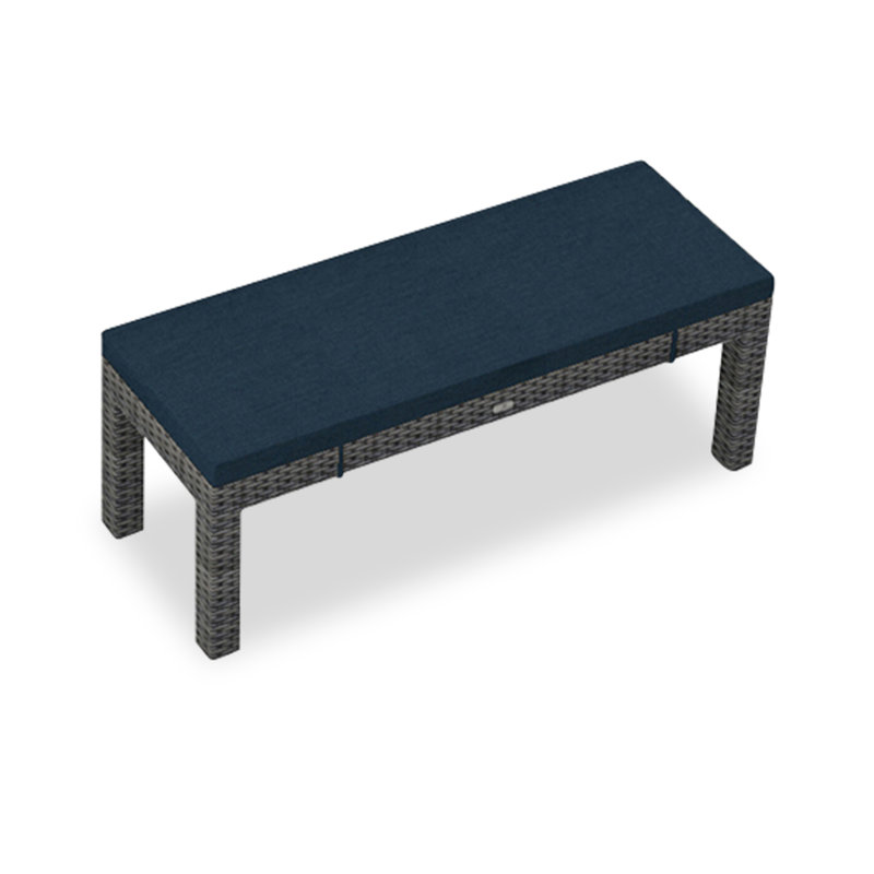 Banc de pique-nique en osier Suffern, Spectre paon Sunbrella® tressé