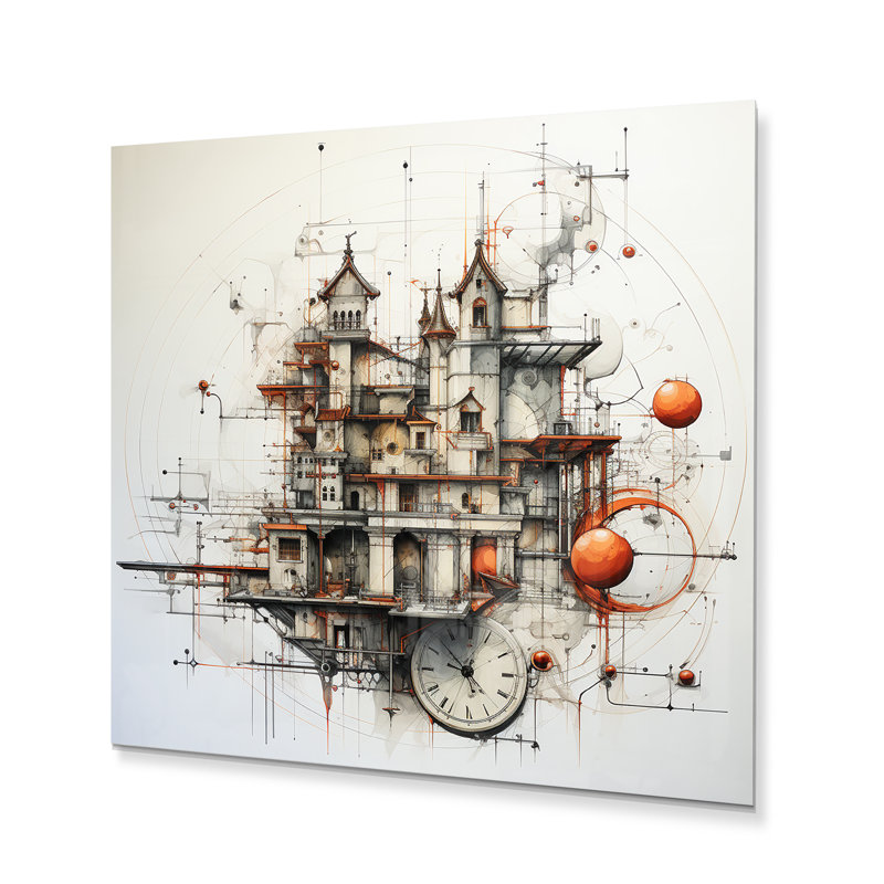 " Surrealism Analytic Illistration ", 16" H x 16" W x 1" D