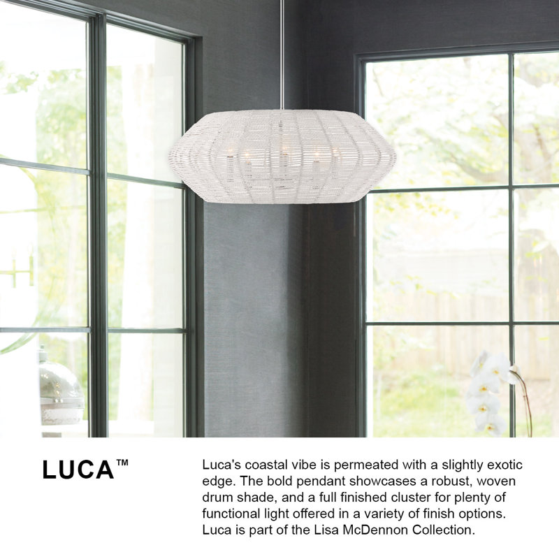 Luca 5 - Light Chandelier, Polished Chrome