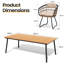 8 - Person Metal Patio Dining Set With Removable Cushions And Umbrella Hole-1602815493