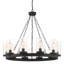 Clemons 10 - Light Dimmable Wagon Wheel Chandelier