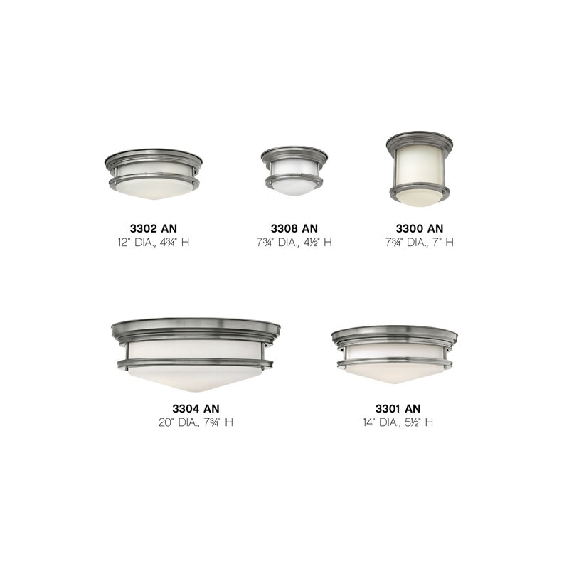 Hadley 3-Light 14" Flush Mount, Chrome, Incandescent