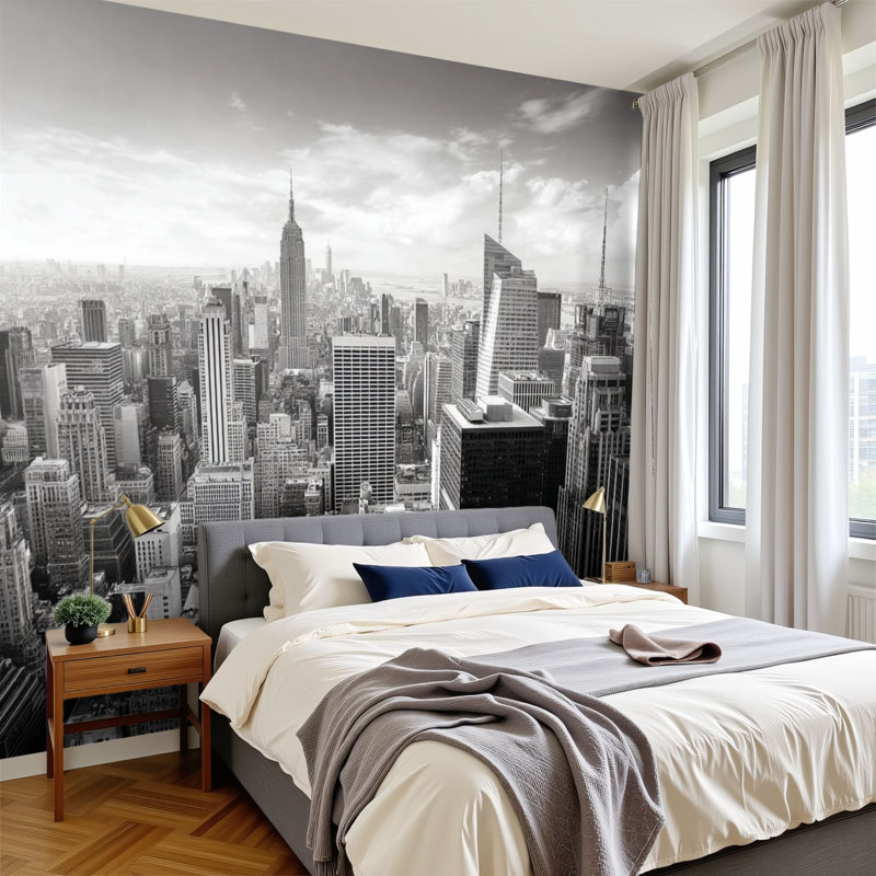 Papier peint auto-adhésif New York City Skyline, L 144 po x l 100 po