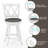 Havant Swivel Upholstered Stool with Solid Wood Frame-1700806445-1700806447
