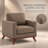Khadeshia Mid-Century Modern Leather Accent Chair, Solid Birch Wood Armchair with Dual-Spring Cushions & 300 lb Capacity-653491666