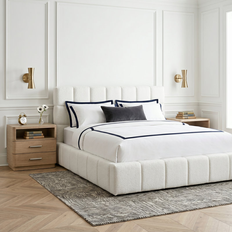Nomad 3 Piece King Bedroom Set, Queen, 3 Pcs: Bed, 2 Nightstands