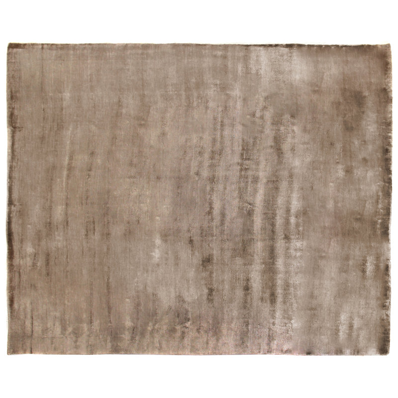 Purity handloomed Bamboo Silk Brown Area Rug, Brown