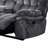 Heya Manual Recliner Loveseat, Pillow Tufted Dark Gray, 81 Inch-130982387