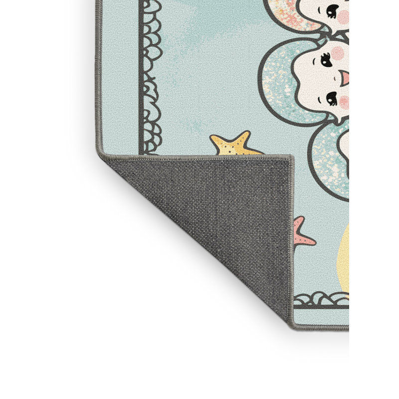 Tapis pour enfants Sunside Sails Mermaids Ocean, Rectangulaire 2 pi x 3 pi