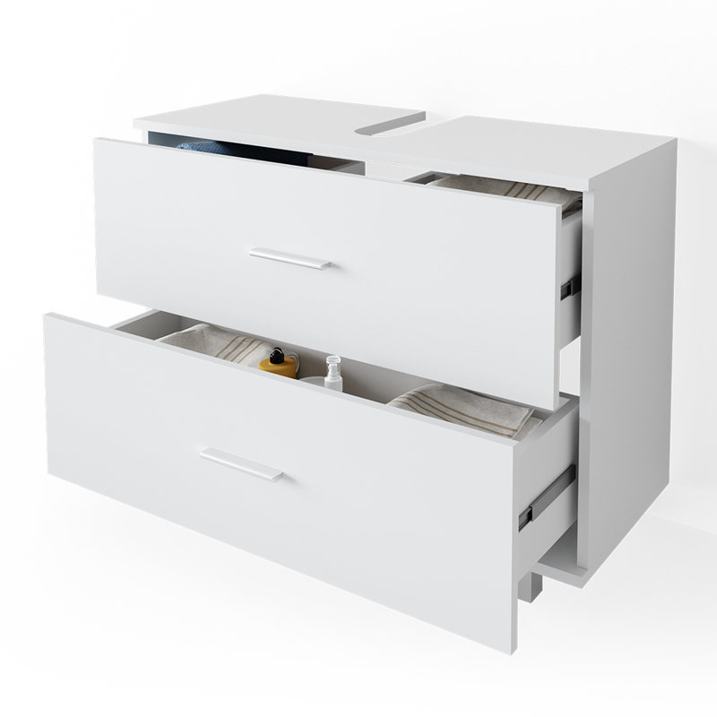 81Cm Free-Standing Single Bathroom Vanity Base Only, White