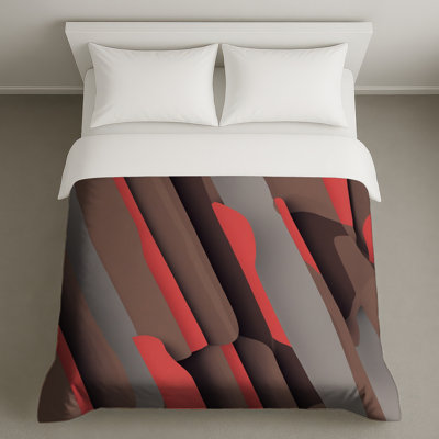 Brown Red Stripes Duvet Covers