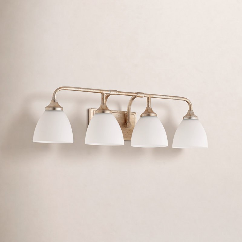 Ansara 4 - Light Vanity Light, Aged Silver Leaf
