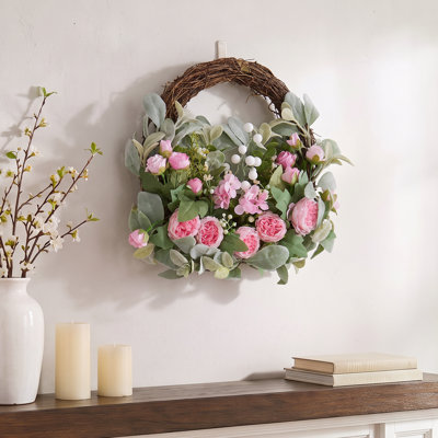Faux Plant in Rattan Freestanding  Planter