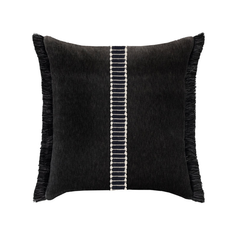 Splendor Pillow Cover & Insert, Charcoal, 20" H x 20" W, Square